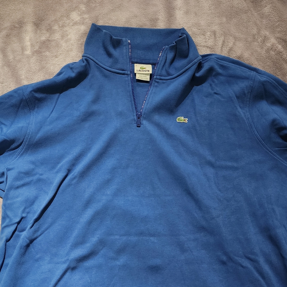 Lacoste Teal Half-Zip Sweatshirt